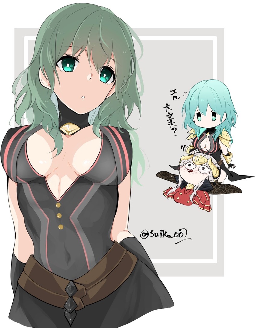 edelgard von hresvelg and female byleth (fire emblem and 2 more) drawn by ijiro_suika