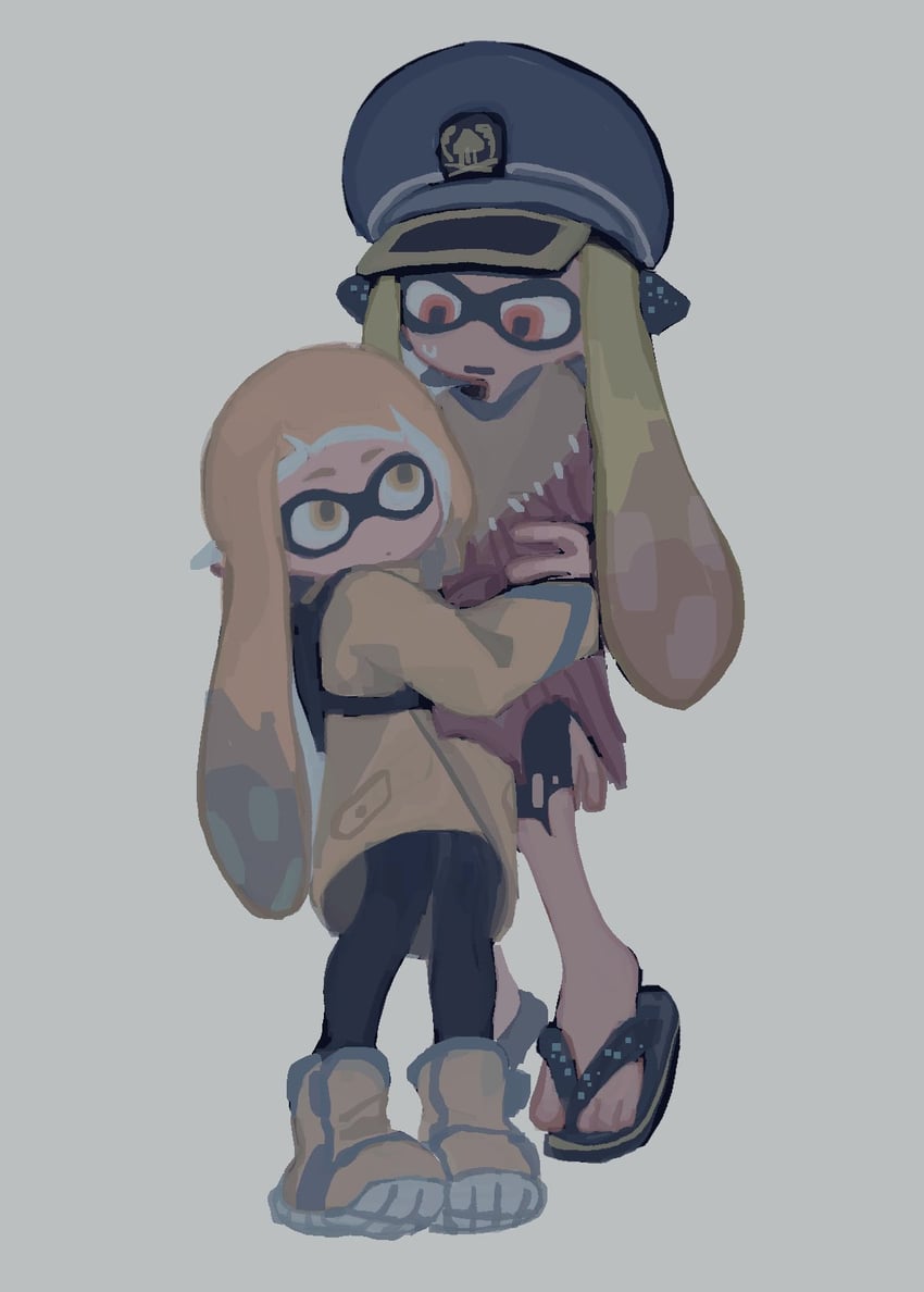inkling player character, inkling girl, agent 3, and captain 3 (splatoon and 1 more) drawn by dr_mice