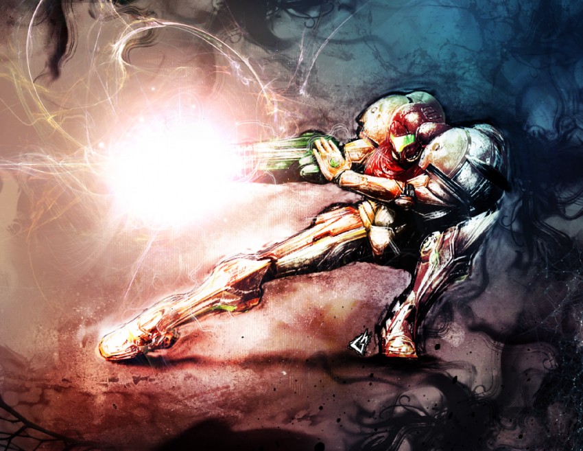 samus aran (metroid and 1 more) drawn by gavade