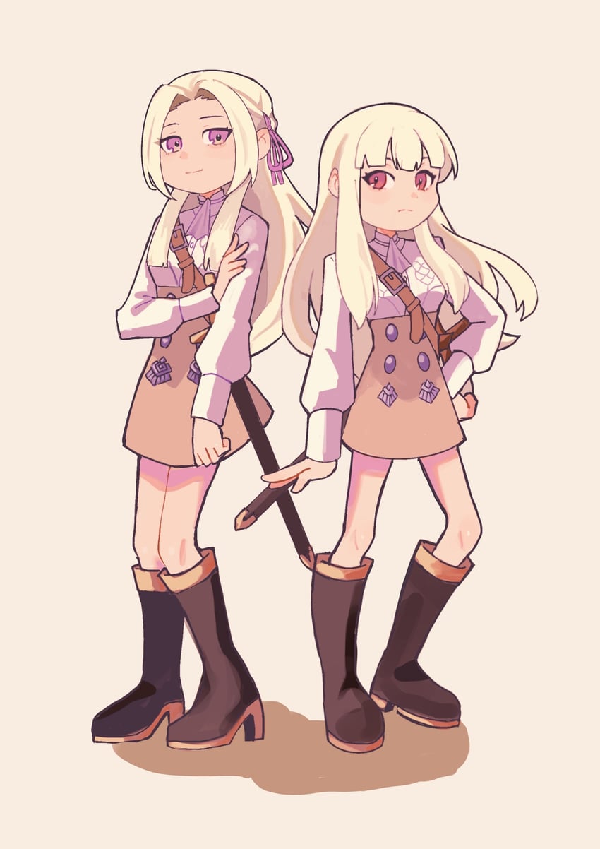 edelgard von hresvelg and lysithea von ordelia (fire emblem and 1 more) drawn by ponzuponta39