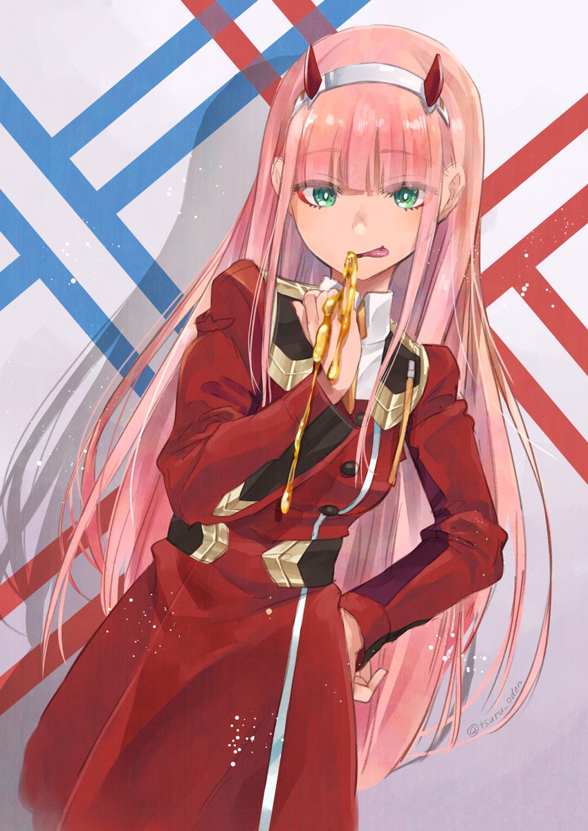 zero two (darling in the franxx) drawn by rainys_bill