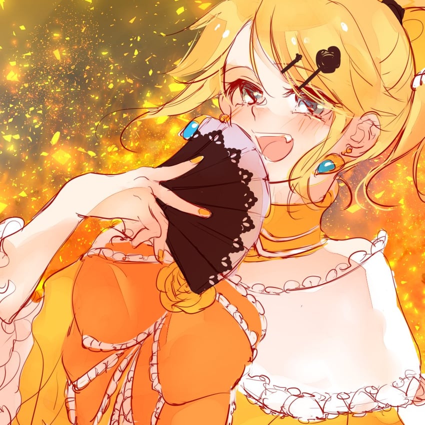 kagamine rin and riliane lucifen d'autriche (vocaloid and 2 more) drawn by mimi_mine