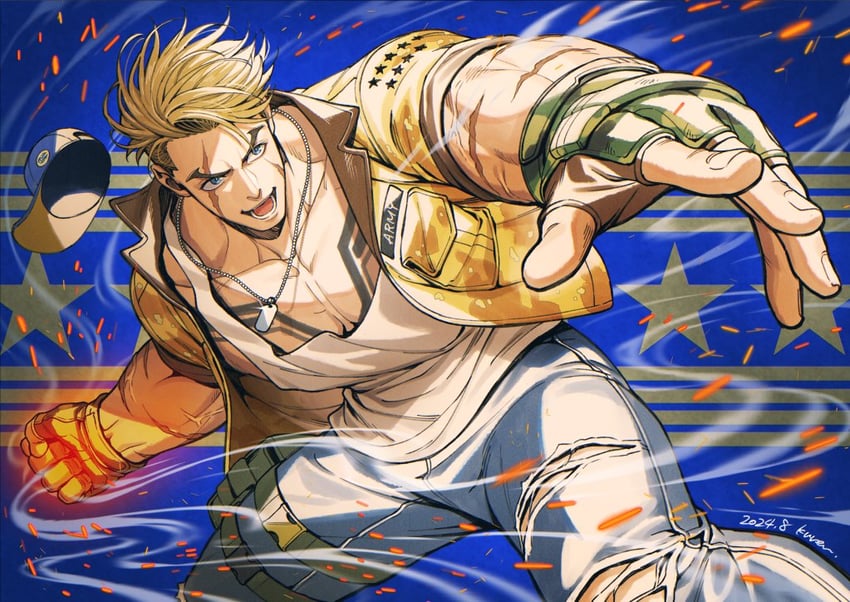 luke sullivan (street fighter and 1 more) drawn by kuren