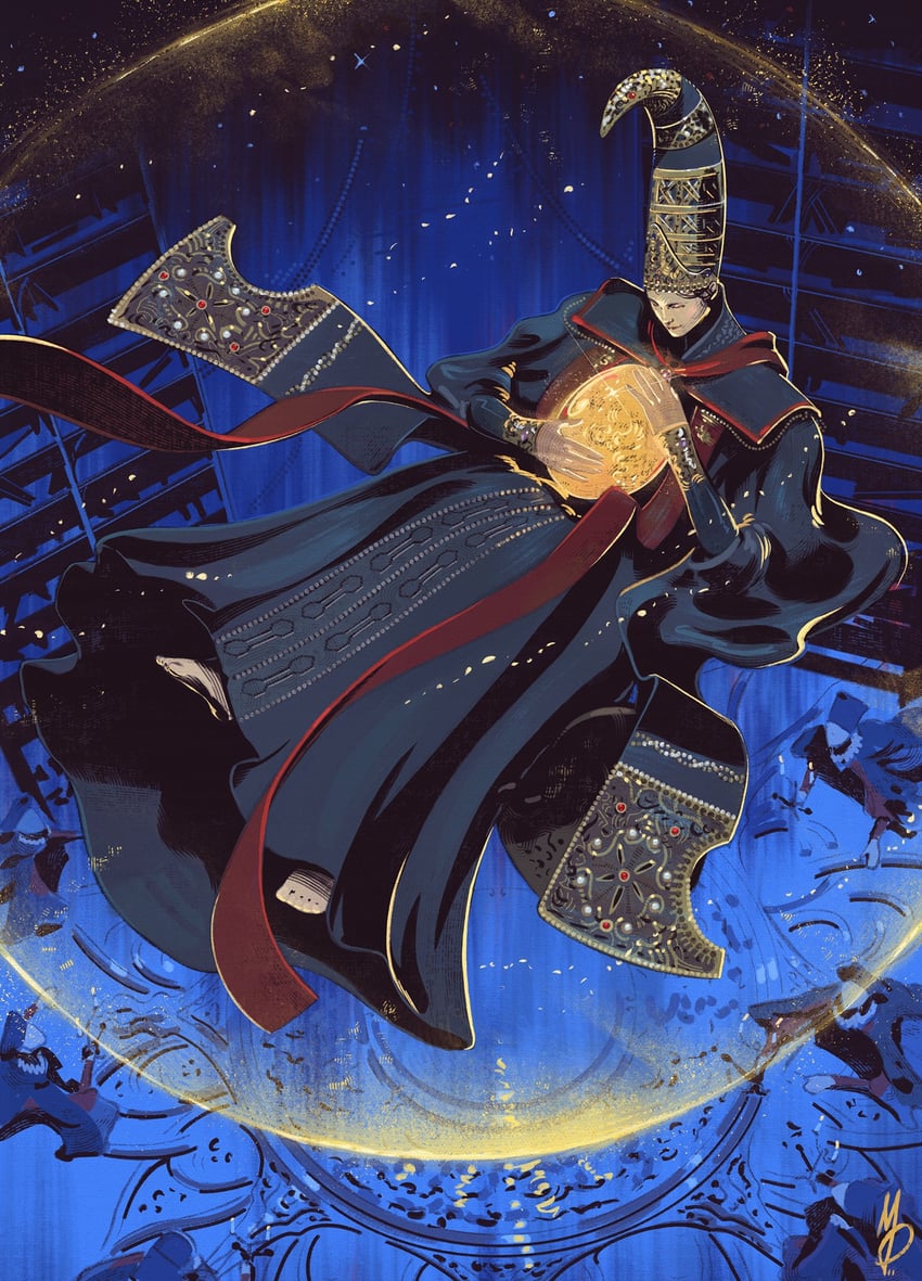 rennala queen of the full moon and rennala's student (elden ring) drawn by max58art