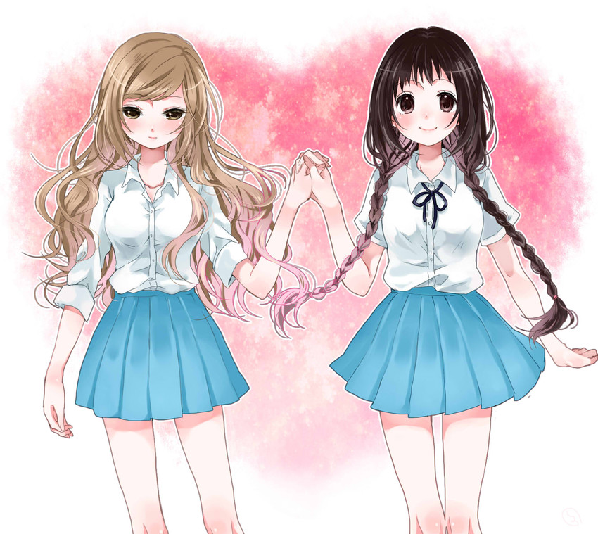 kawawa sakurako and yamabuki kasumi (original and 1 more) drawn by shinoda