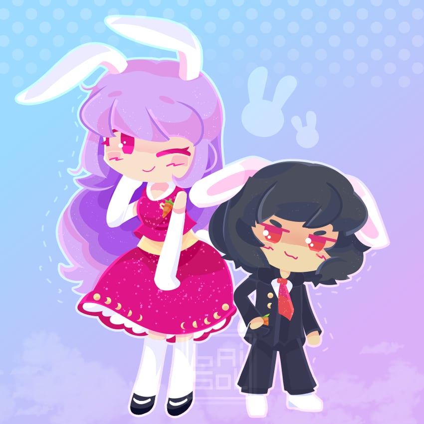 reisen udongein inaba and inaba tewi (touhou) drawn by baisol