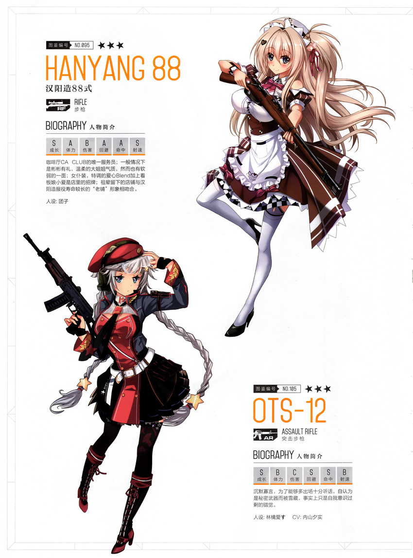 ots-12 and hanyang type 88 (girls' frontline) drawn by dango_remi and icywood