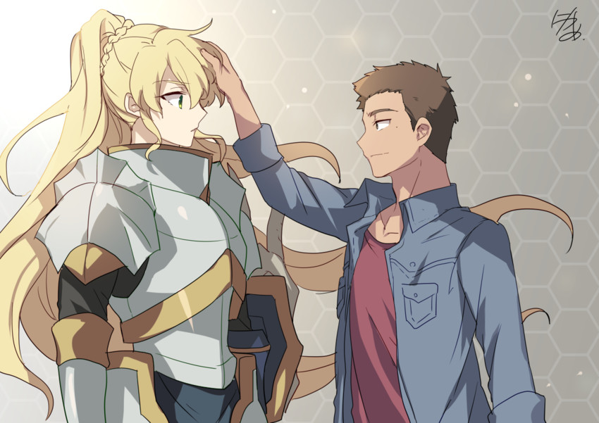 alicetaria february and takarada gai (re:creators) drawn by nikame
