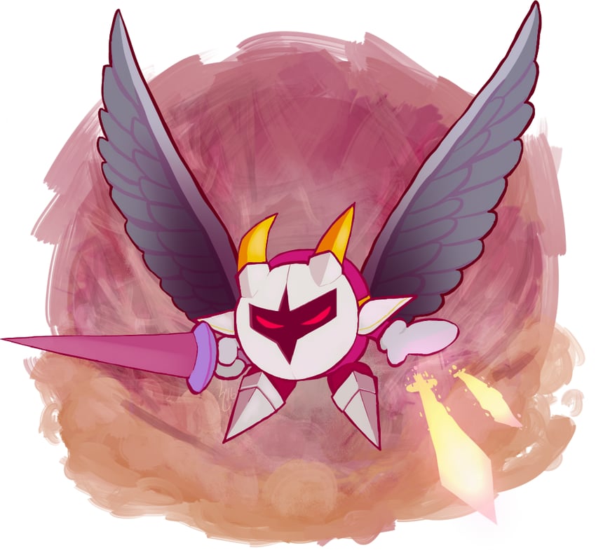 galacta knight (kirby and 1 more) drawn by salt_jar
