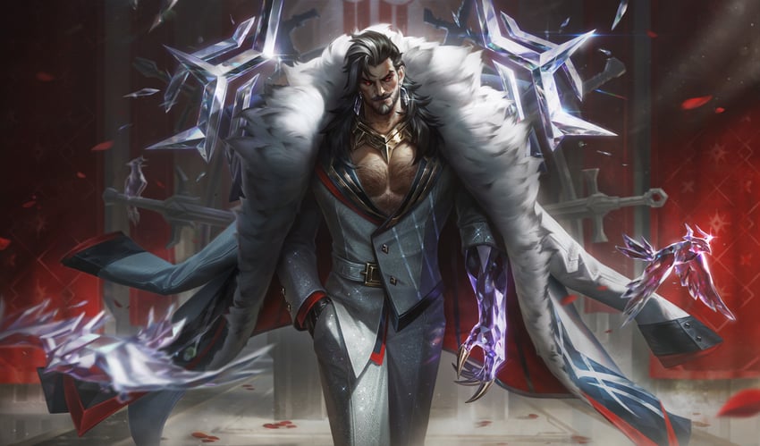 swain and prestige chosen of the wolf swain (league of legends) drawn by pepeno