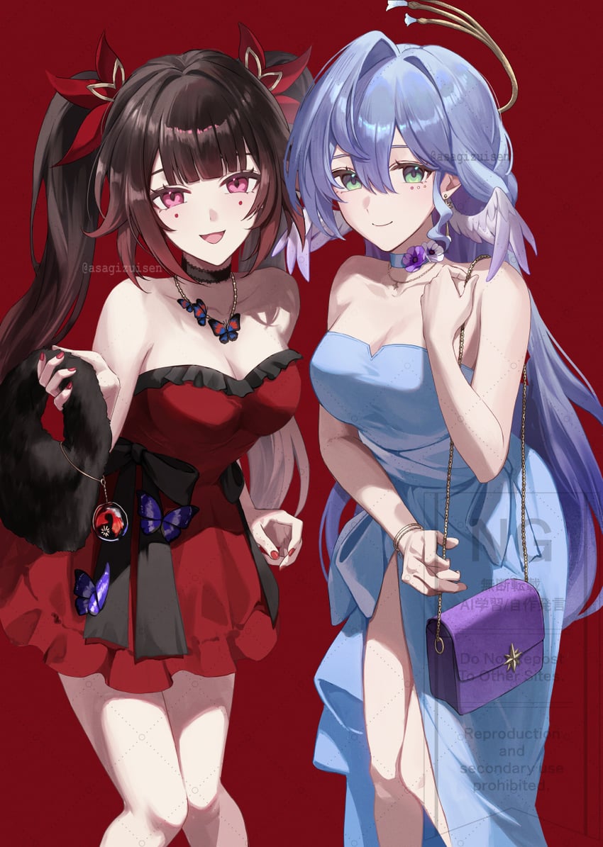 sparkle and robin (honkai and 1 more) drawn by asagizuisen