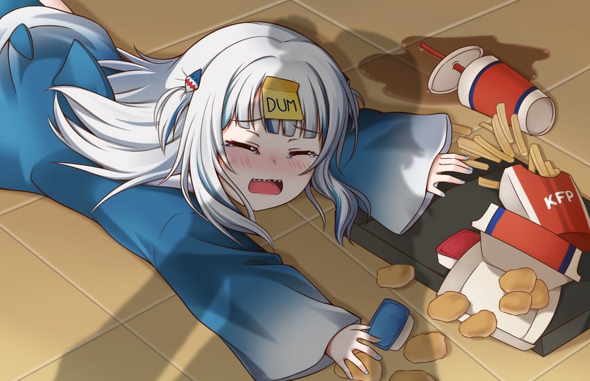 gawr gura and takanashi kiara (hololive and 1 more) drawn by jan_azure