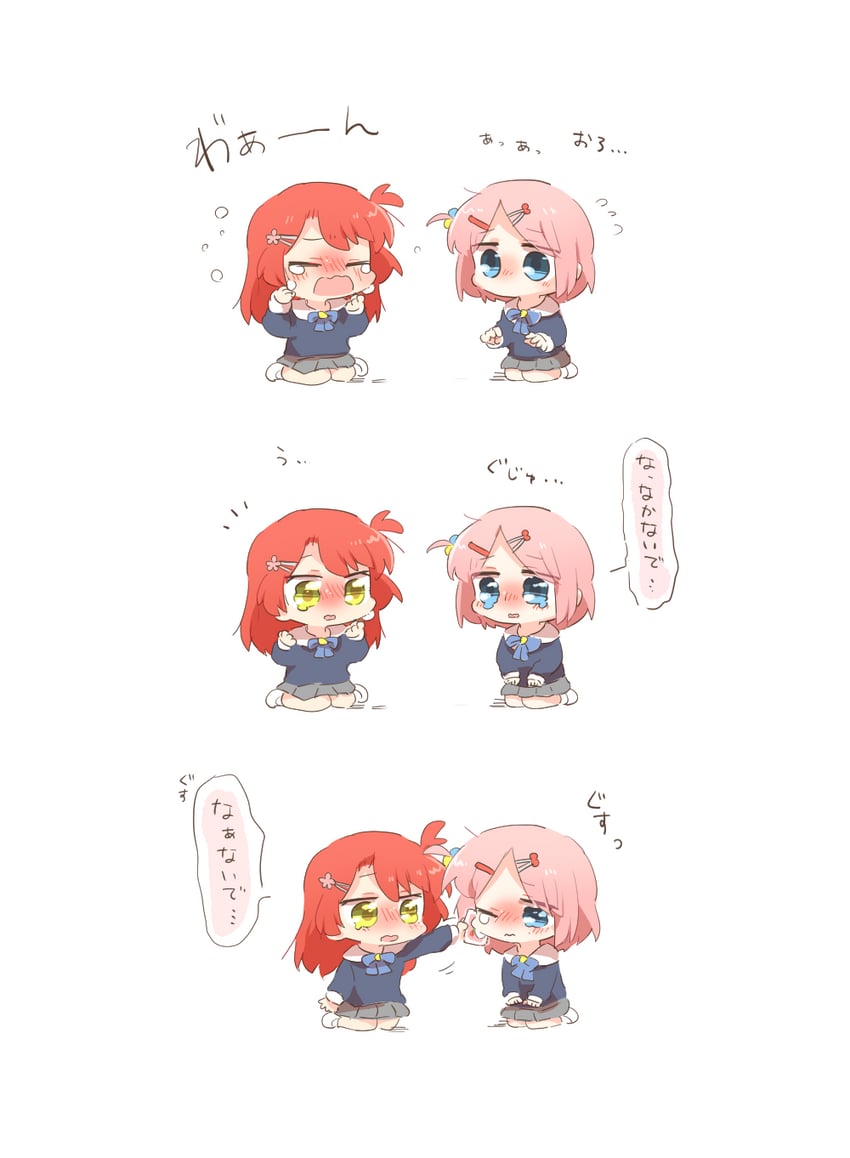 gotoh hitori and kita ikuyo (bocchi the rock!) drawn by rebecca_(keinelove)