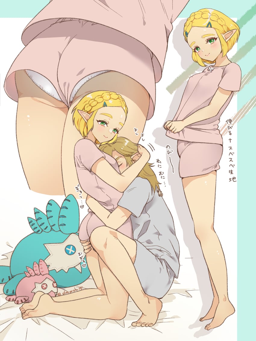 link, princess zelda, and sand seal (the legend of zelda and 1 more) drawn by dororon1