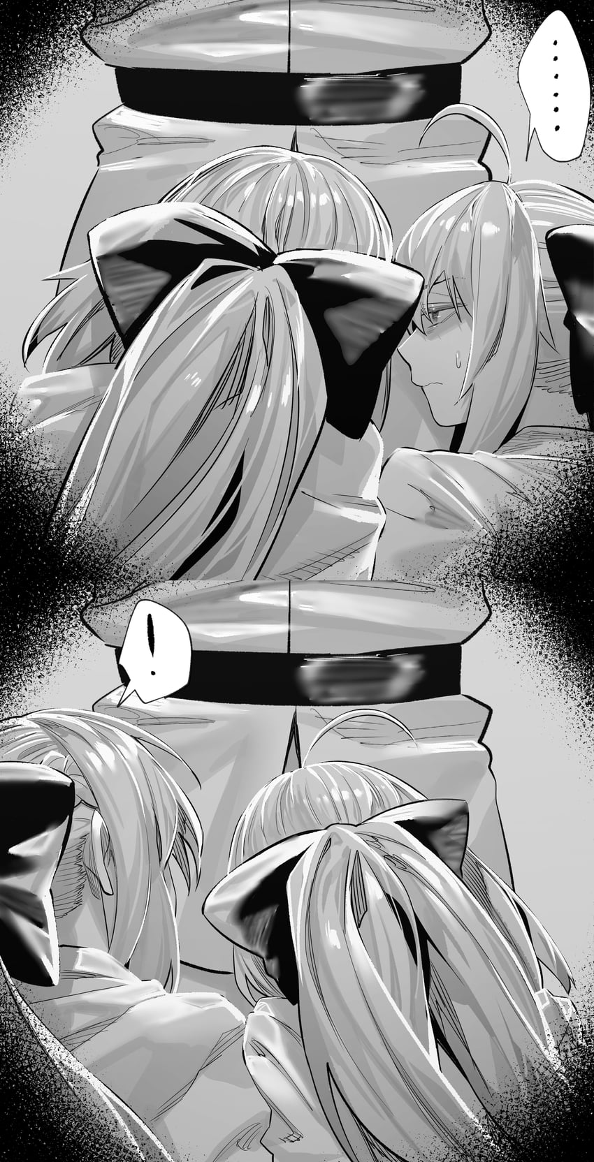 artoria pendragon, fujimaru ritsuka, morgan le fay, and artoria caster (fate and 1 more) drawn by hxd