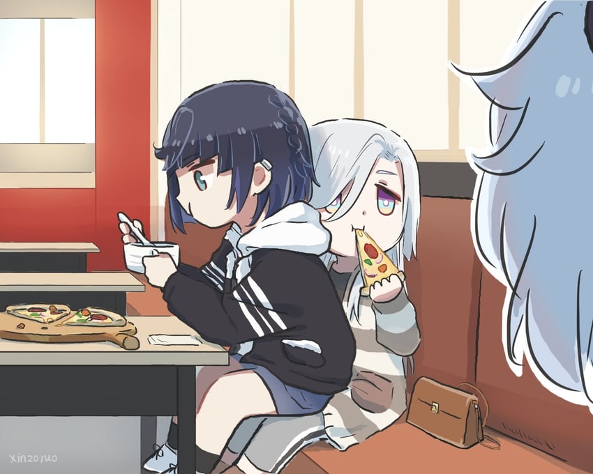 ganyu, shenhe, and yelan (genshin impact) drawn by xinzoruo