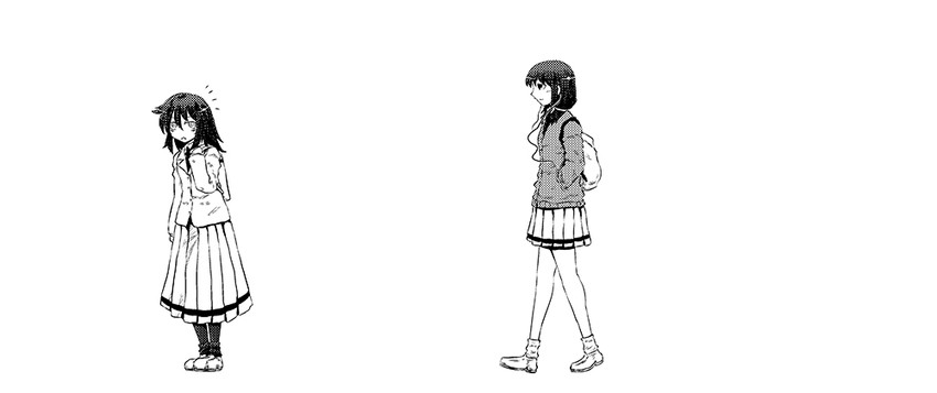 kuroki tomoko and tamura yuri (watashi ga motenai no wa dou kangaetemo omaera ga warui!) drawn by yokochou