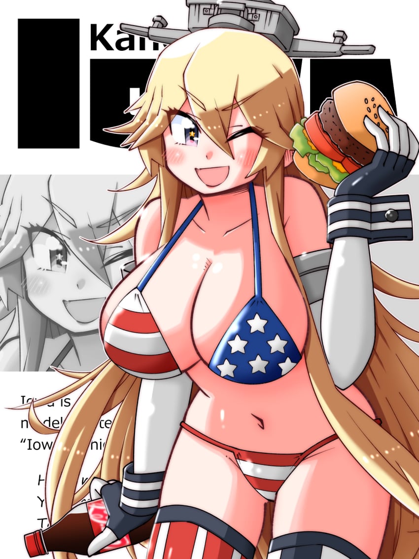 iowa (kantai collection and 1 more) drawn by shin_(shin_k009)