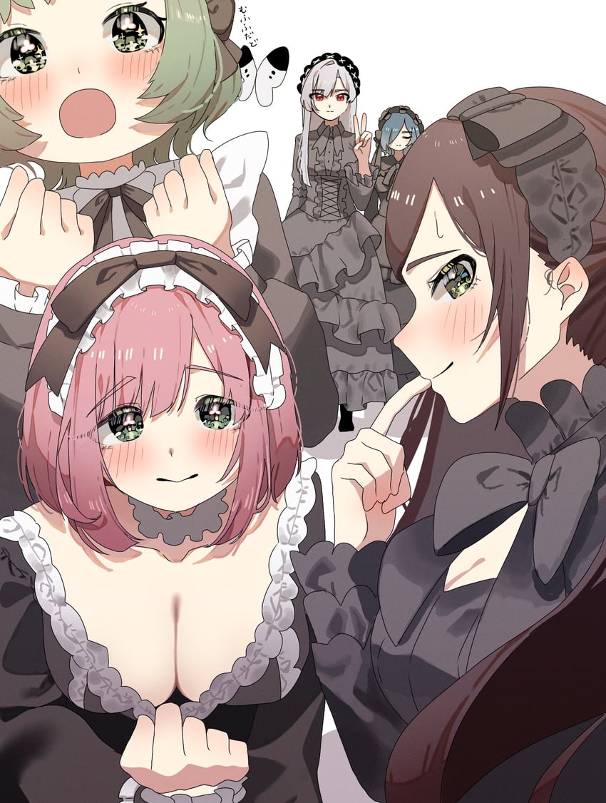 hanazono hakari, eiai nano, nakaji uto, yasashiki yamame, and torotoro kishika (kimi no koto ga dai dai dai dai daisuki na 100-nin no kanojo) drawn by 7ru_n3df