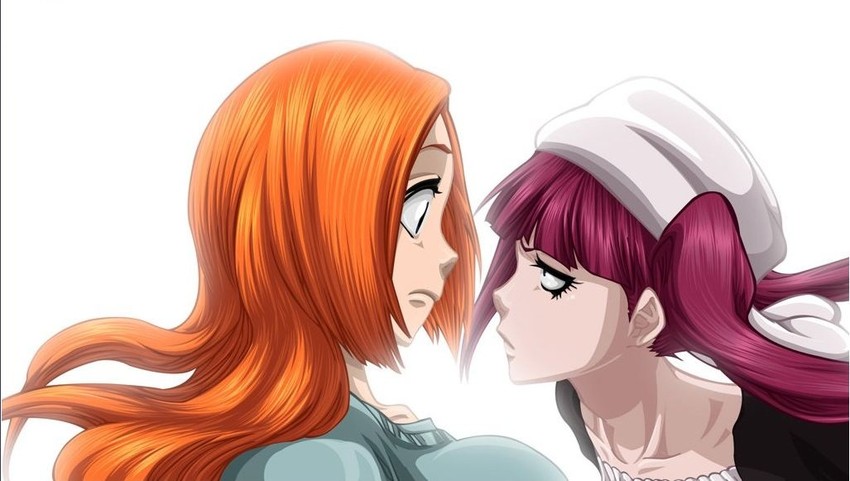 inoue orihime and dokugamine riruka (bleach) drawn by kubo_tite