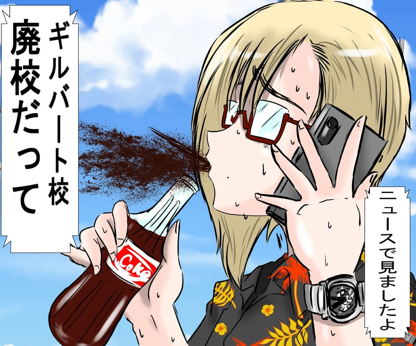 yoshinaga jinko (girls und panzer and 2 more) drawn by moesenyukikaze
