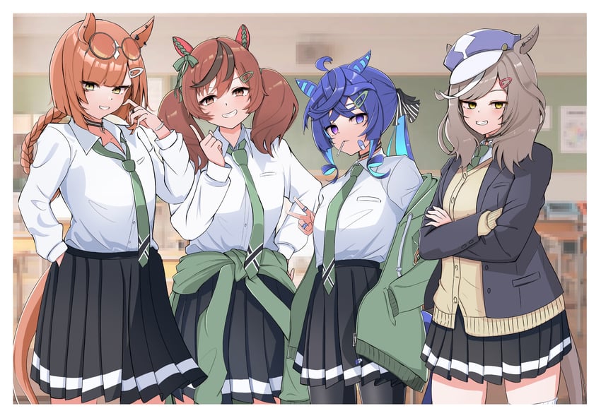nice nature, twin turbo, matikane tannhauser, and ikuno dictus (umamusume) drawn by sousuke_yuasa