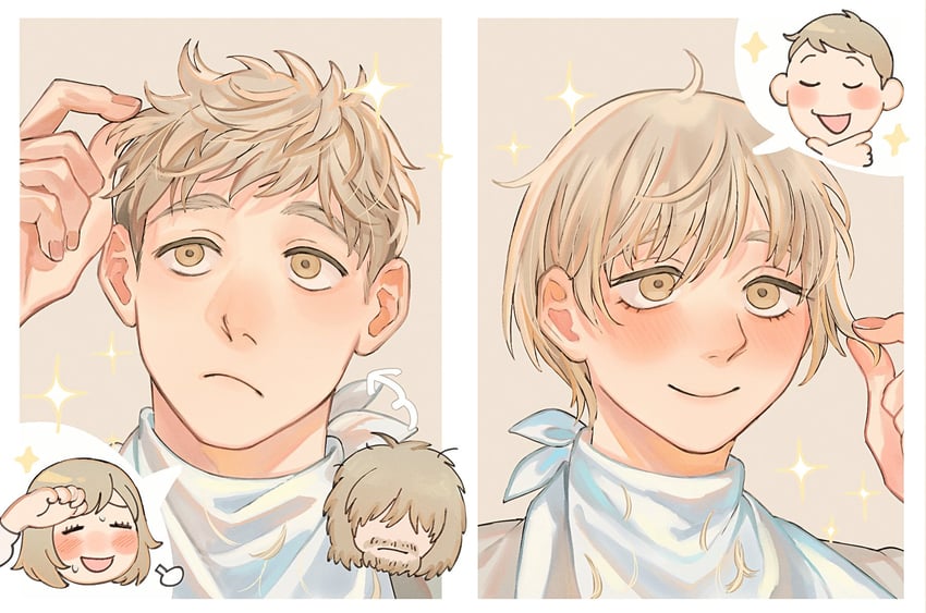 falin touden and laios touden (dungeon meshi) drawn by sasakura34