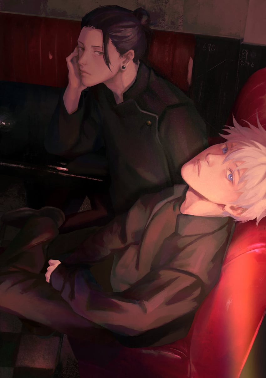 gojou satoru and getou suguru (jujutsu kaisen) drawn by 3aem
