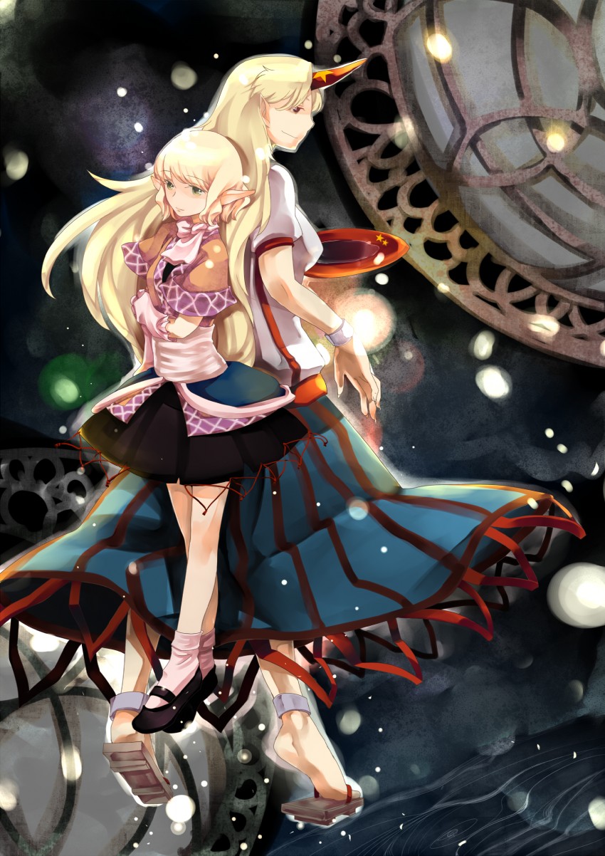 mizuhashi parsee and hoshiguma yuugi (touhou) drawn by atoki