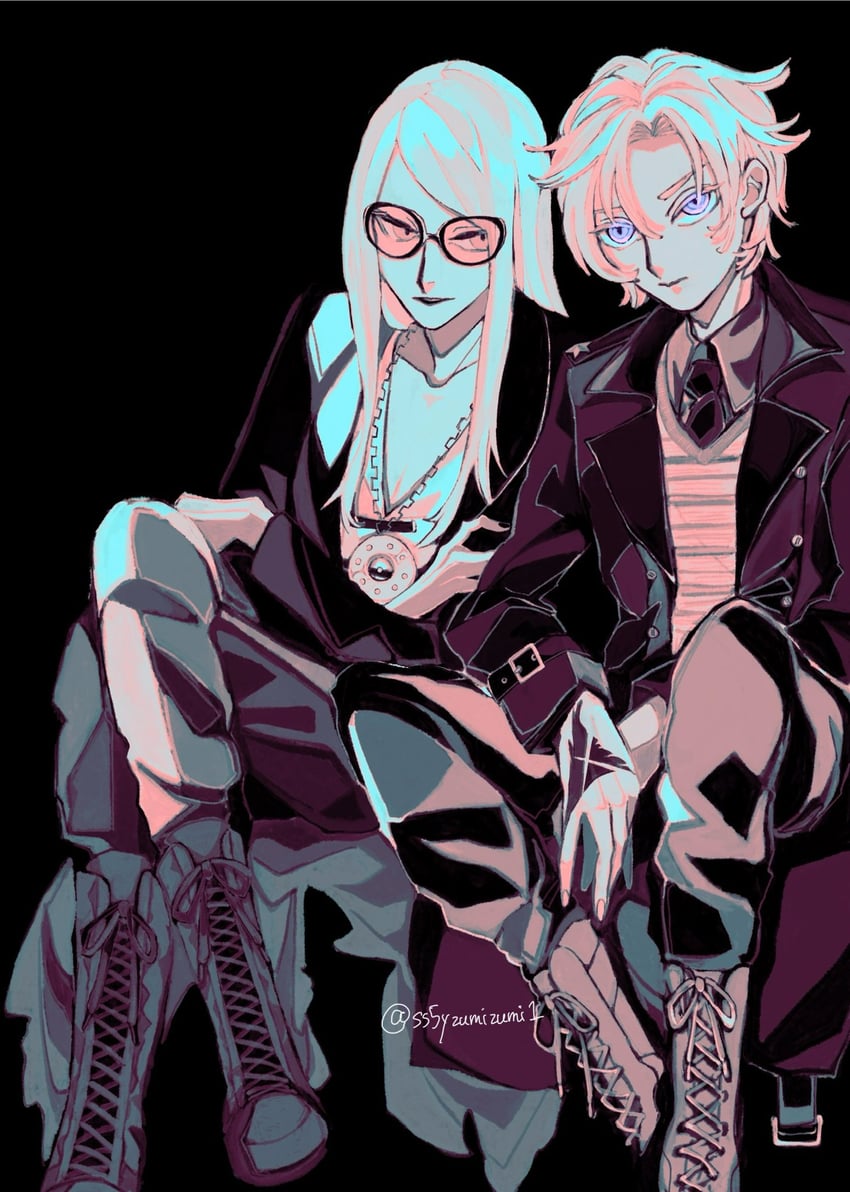 tezcatlipoca and daybit sem void (fate and 1 more) drawn by ss5yzumizumi1