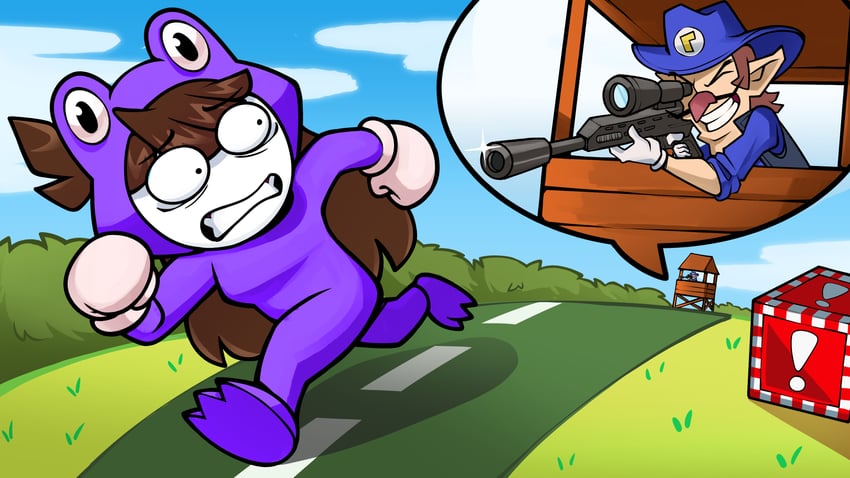 waluigi and jaiden animations (original and 1 more) drawn by koro_(wingedkoro)