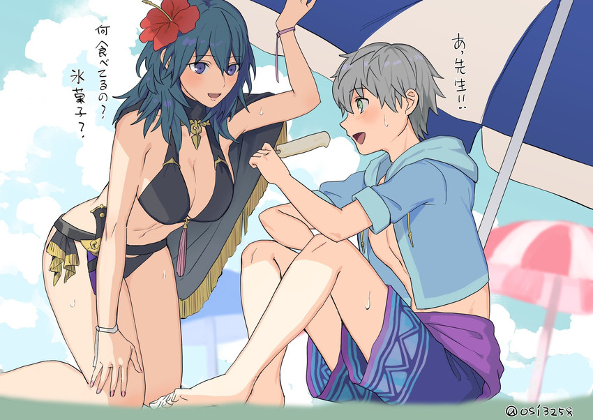 female byleth and ashe ubert (fire emblem and 2 more) drawn by ushiomi