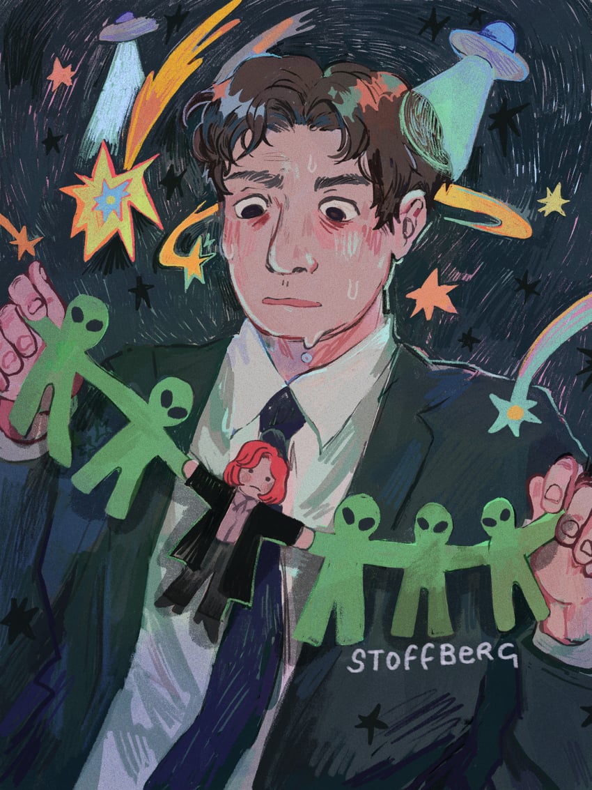 fox mulder and dana scully (the x-files) drawn by stoffbergart