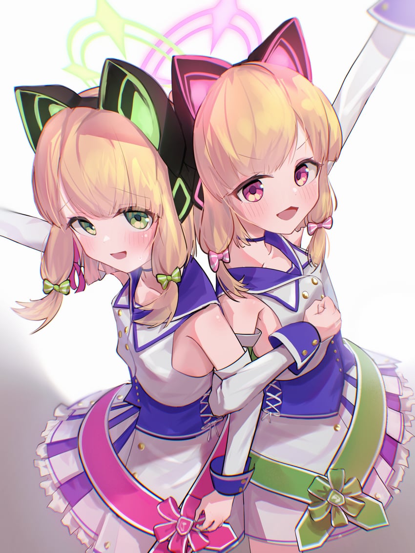 momoi and midori (blue archive) drawn by osorii