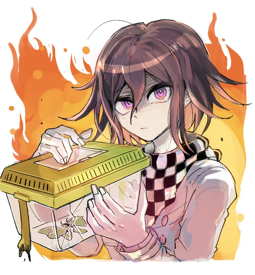 oma kokichi (danganronpa and 1 more) drawn by kumakoro_(tetsupag)