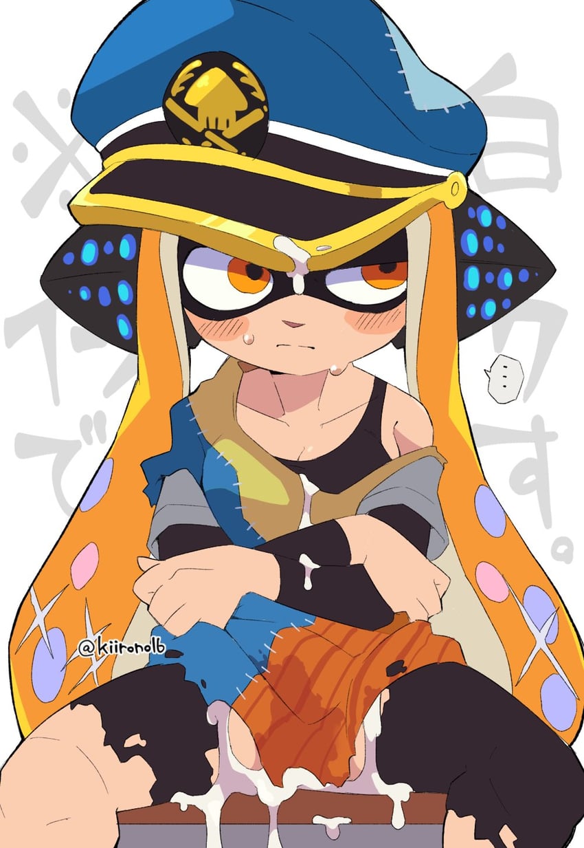 inkling player character, inkling girl, agent 3, and captain 3 (splatoon and 1 more) drawn by kiirono