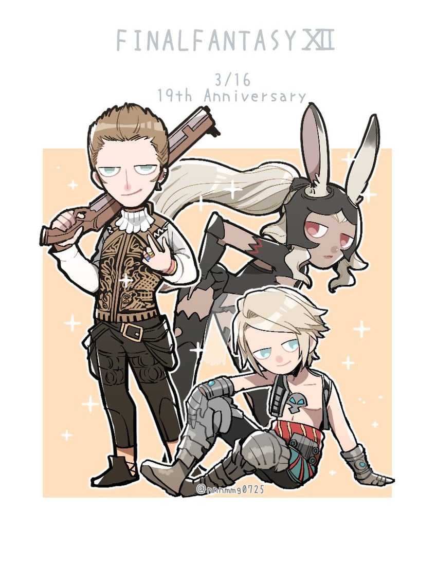 fran, vaan, and balthier (final fantasy and 1 more) drawn by nnnmmg0725