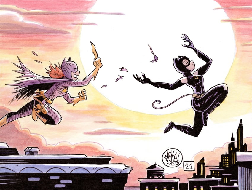 batgirl, catwoman, selina kyle, and barbara gordon (dc comics and 1 more) drawn by mikemaihack