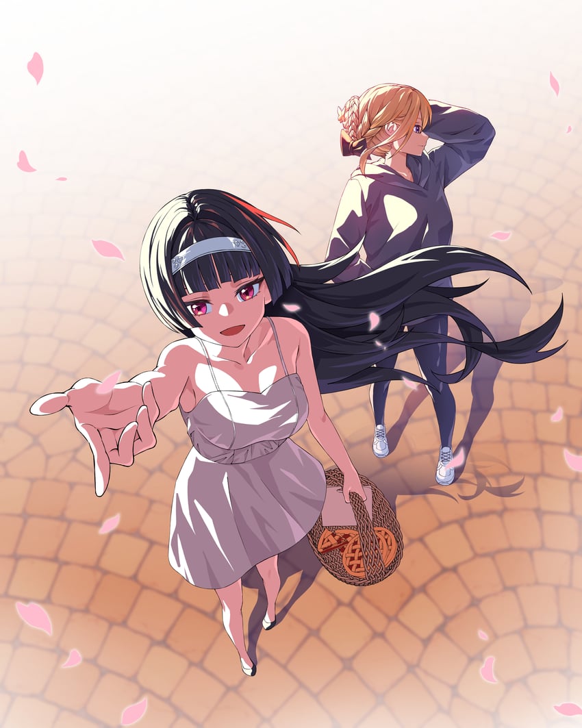 evelyn chevalier and astra yao (zenless zone zero) drawn by teabaek