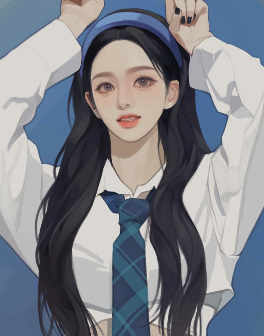 karina (real life and 1 more) drawn by yubbai