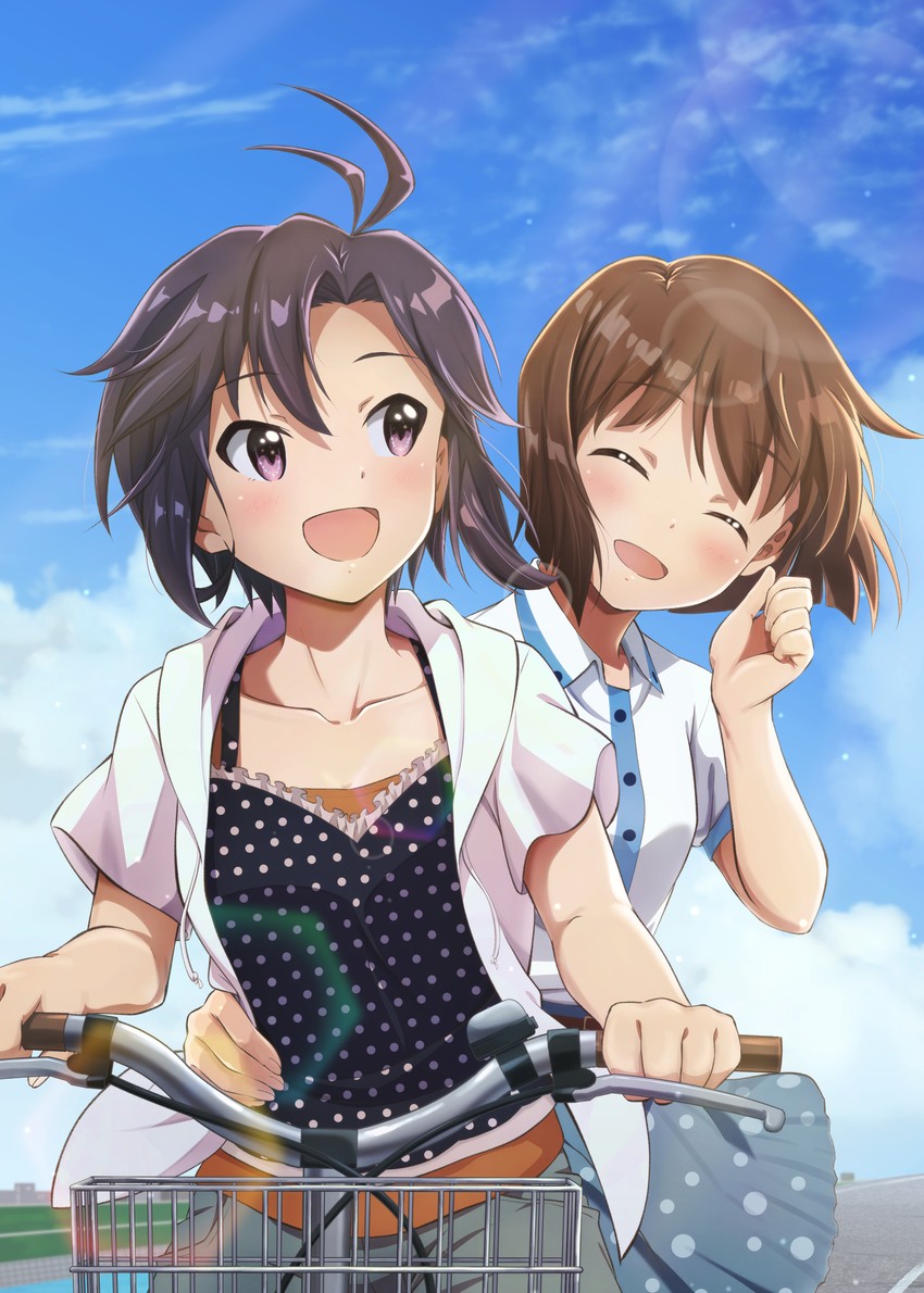 kikuchi makoto and hagiwara yukiho (idolmaster) drawn by nana_(user_spdm5355)