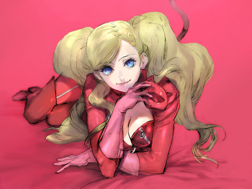 takamaki anne and panther (persona and 1 more) drawn by tamiyan_(tamiyan300)