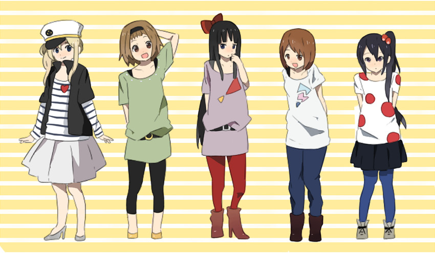 akiyama mio, nakano azusa, hirasawa yui, tainaka ritsu, and kotobuki tsumugi (k-on!) drawn by ny-a