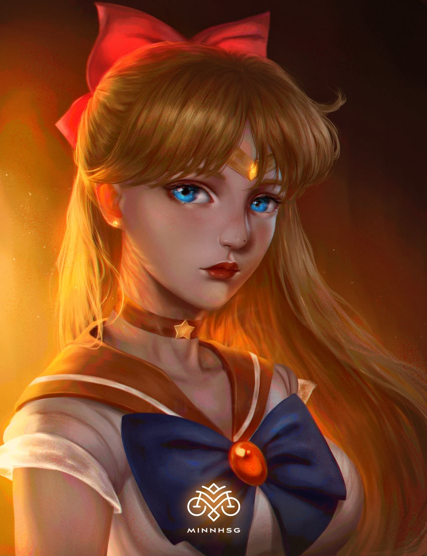 aino minako and sailor venus (bishoujo senshi sailor moon) drawn by minnhsg