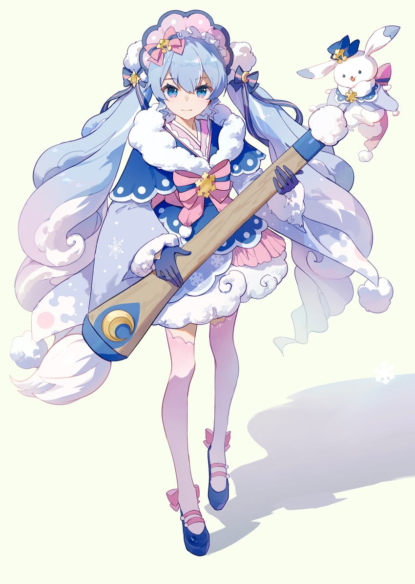 hatsune miku, yuki miku, and rabbit yukine (vocaloid) drawn by yue_yue