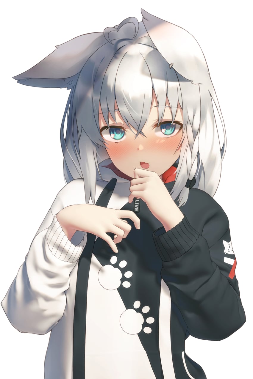 shirakami fubuki and ookami mio (hololive) drawn by shirai_yu