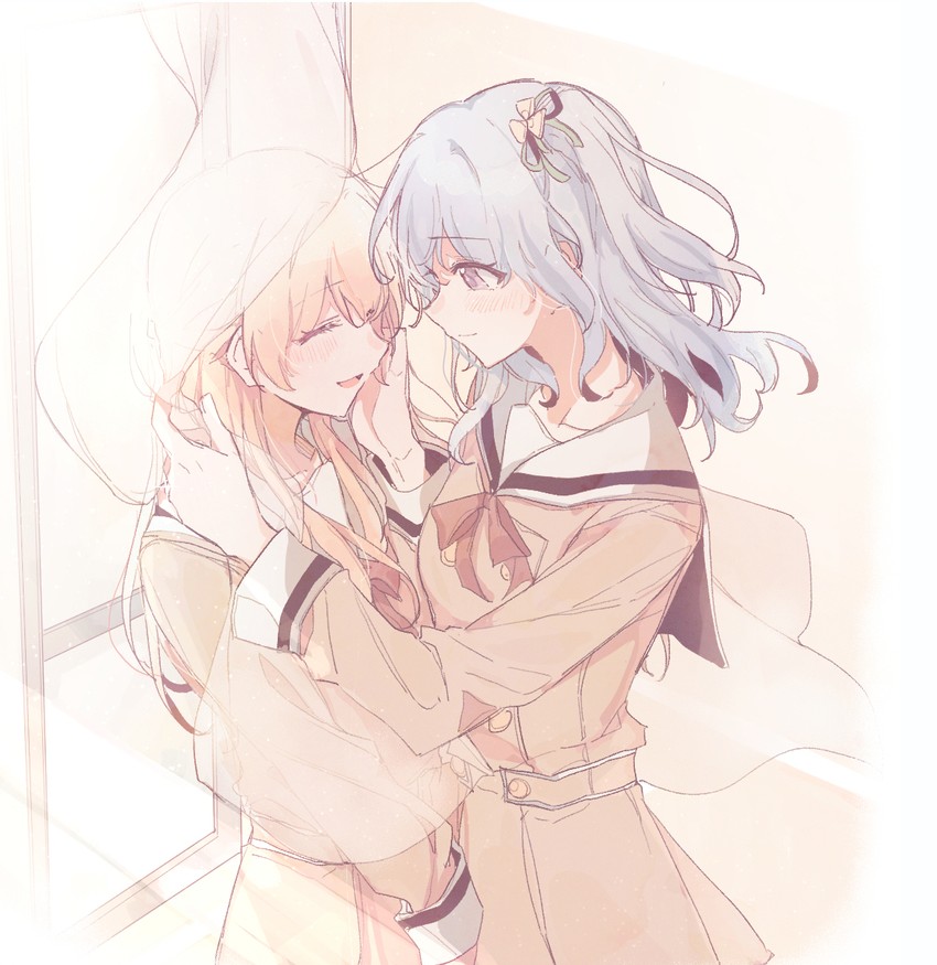 matsubara kanon and shirasagi chisato (bang dream!) drawn by kyudoli