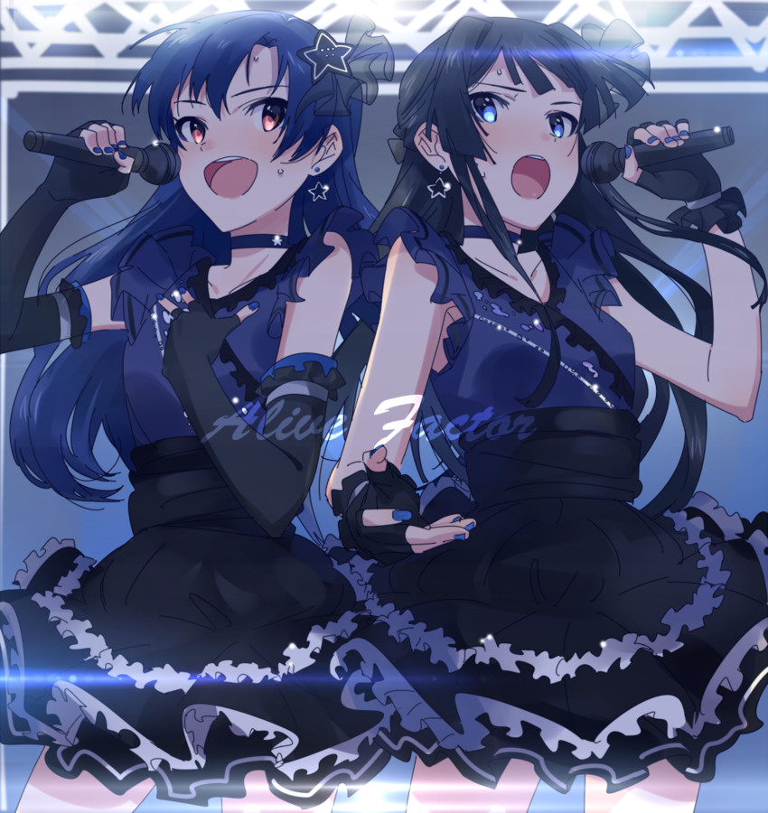 kisaragi chihaya and mogami shizuka (idolmaster and 1 more) drawn by yomosaka