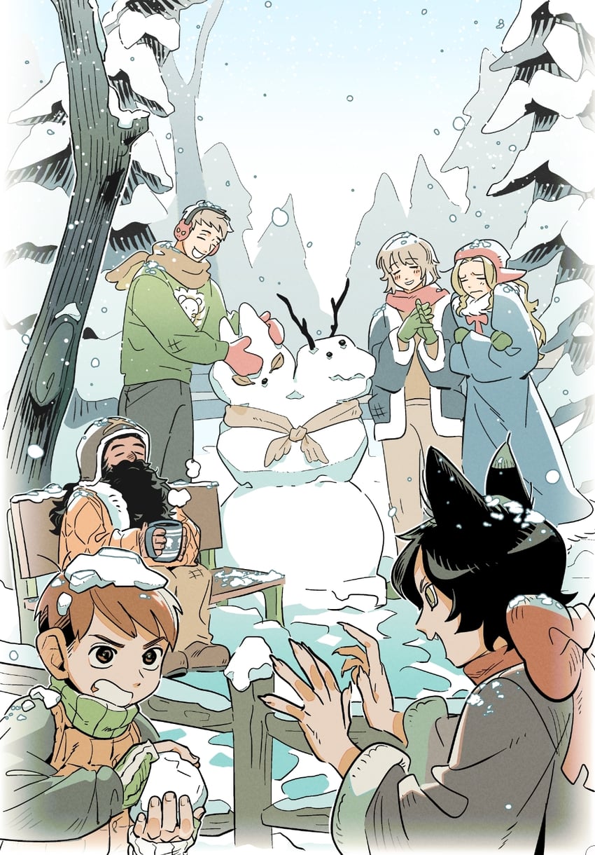 marcille donato, falin touden, laios touden, chilchuck tims, and izutsumi (dungeon meshi) drawn by robodumpling
