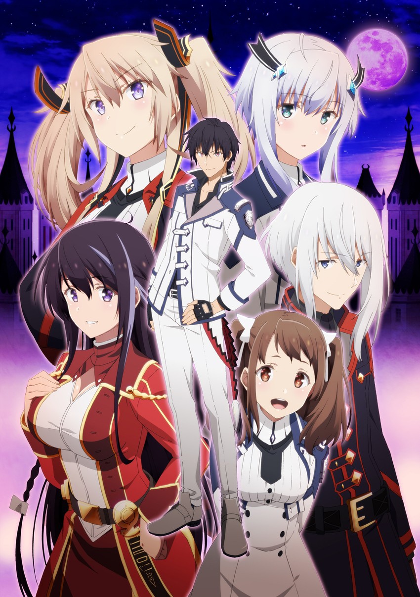 misha necron, sasha necron, anos voldigoad, eleonore bianca, lay glanzudlii, and 1 more (maou gakuin no futekigousha) drawn by yamayoshi_kazuyuki